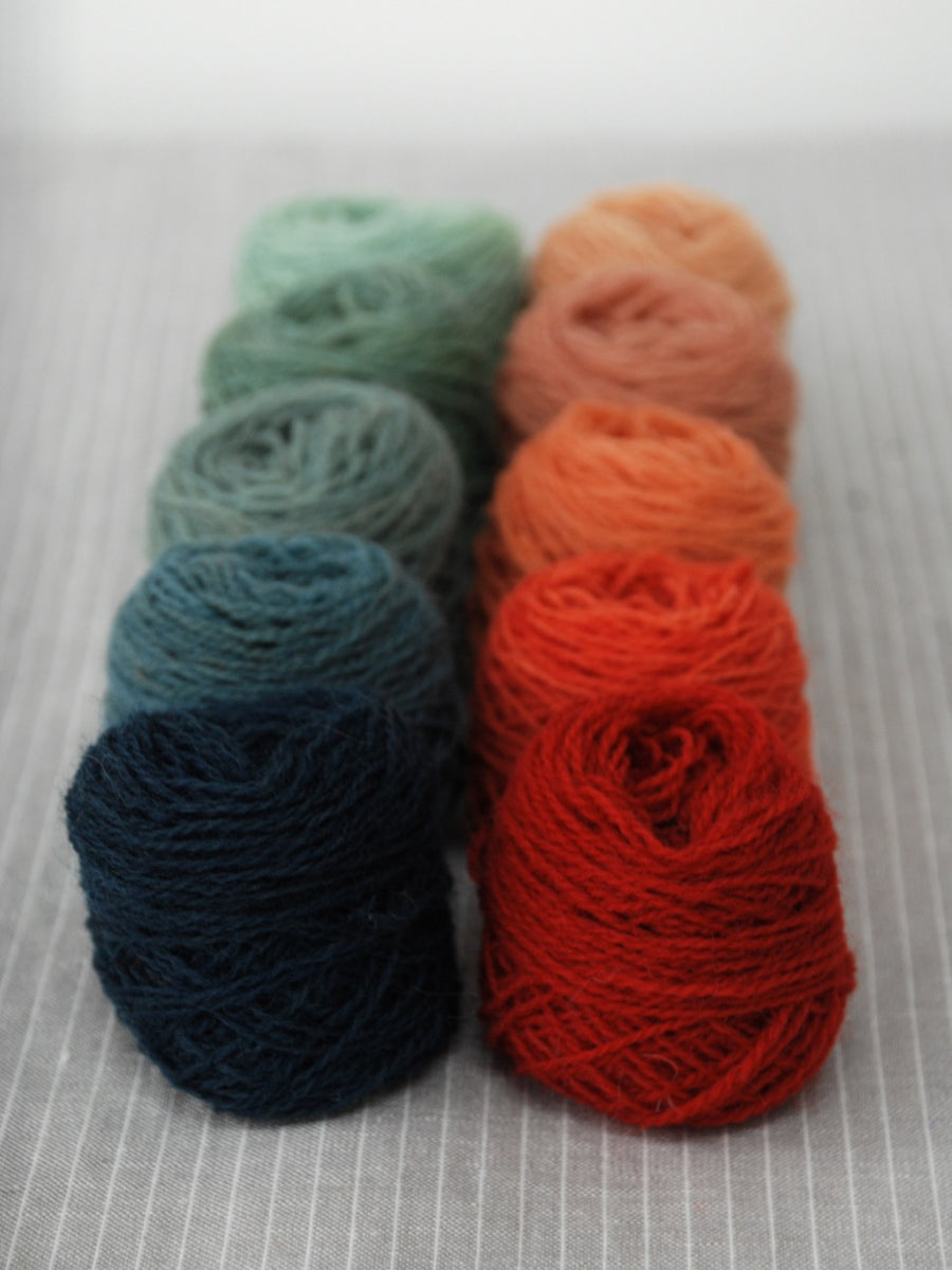 Plant-dyed embroidery wool sets