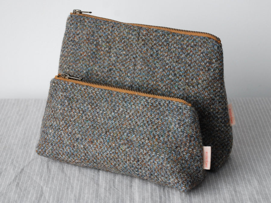 Tweed Pouch in Heathered Sky