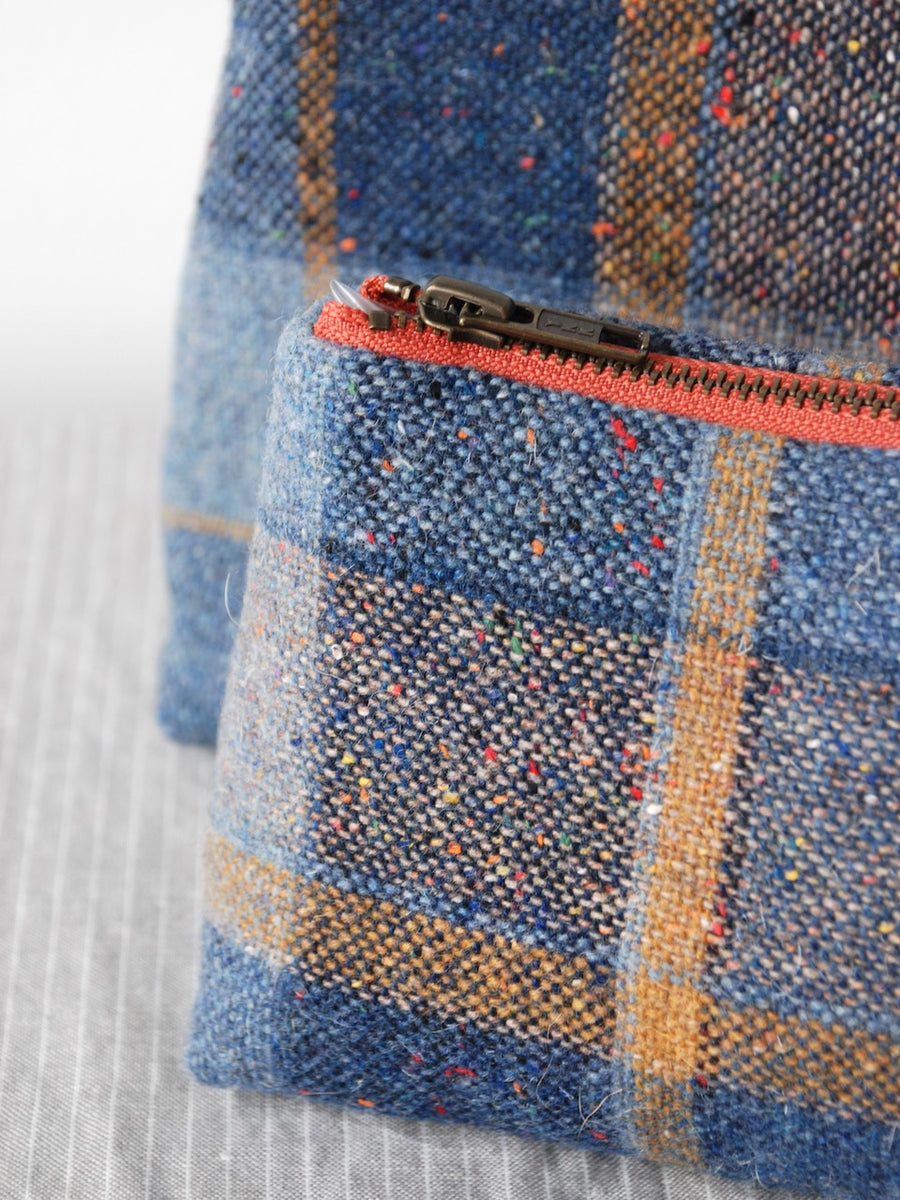 Tweed Pouch in  Flecked Check