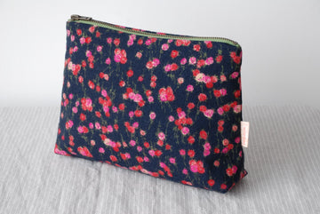 Tweed Pouch in Midnight Rose