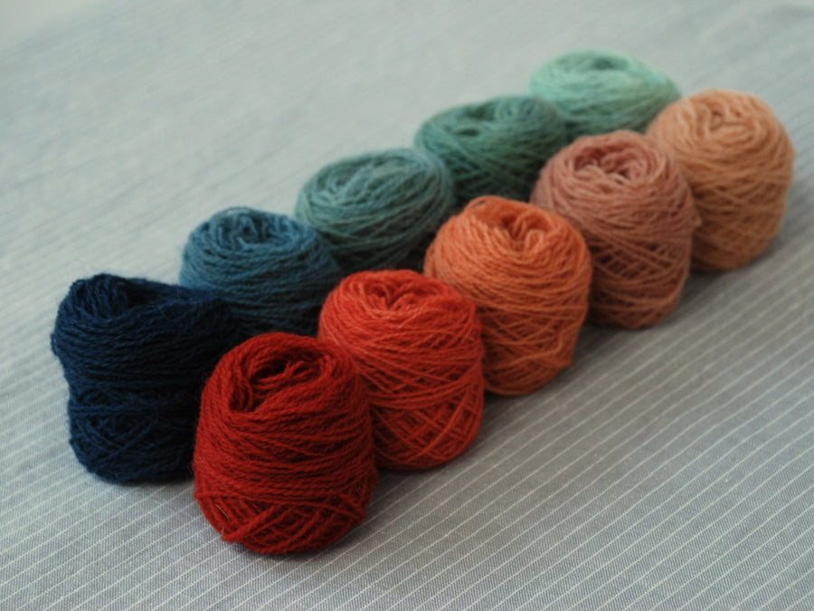 Plant-dyed embroidery wool sets